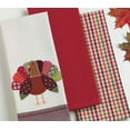 thumbnail image 3 of DII Assorted Fall Turkey Embroidered Dishtowel (Set of 3), 3 of 5