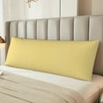 thumbnail image 6 of Bingfone Body Pillow Cover Long Pillow Case With Zipper Decorative Bedding Pillowcase 20"X54" Soft Cushion Pillow Case For Bedroom-Yellow Gingham, 6 of 8