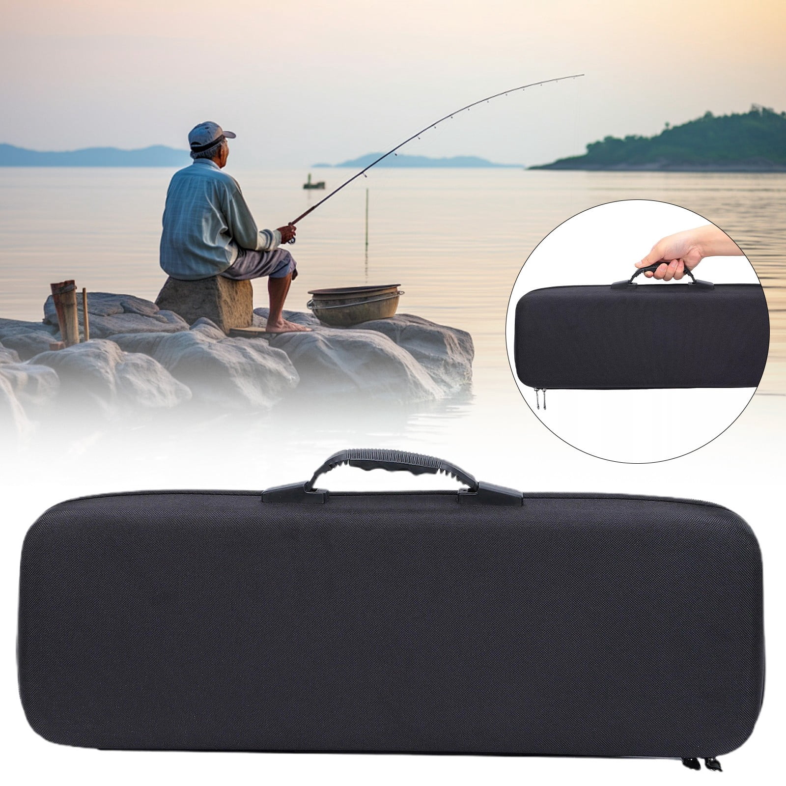 Sac de Transport Portable Pliable pour Canne à Pêche en Toile, Étui de Rangement pour Outils de Canne à Pêche, Équipement de Pêche, Attirail Sac de Transport Portable Pliable pour Canne à Pêche en Toile, Étui de Rangement pour Outils de Canne à Pêche, Équipement de Pêche, Attirail