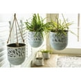 thumbnail image 2 of Evergreen Painted Metal Hanging Planters Set of 3, 10''x 10'' x 11.2'' inches, 2 of 3