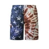 North 15 Men's USA American Flag Microfiber Tie Dye Print Swim Trunk with Cargo Pockets-7122-Print2-L