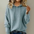 thumbnail image 2 of Sweaters for Womenspring Outfits Casual Sweatshirts V Neck Long Sleeve Shirts Loose Fit Sweatshirts Hooded Tops Pullover Sweater Plus Size Ribbed Knit Hoodie Sweaters Crew Neck S-Xl, 2 of 4