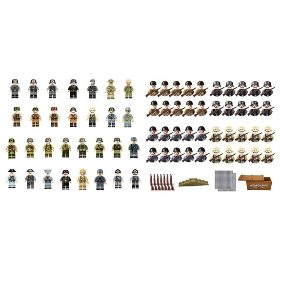 BESTSKY 2Pcs Military Toys,Collector Figures Army Toys,Iconic Designs Army Men Action Figures,Combination Style1
