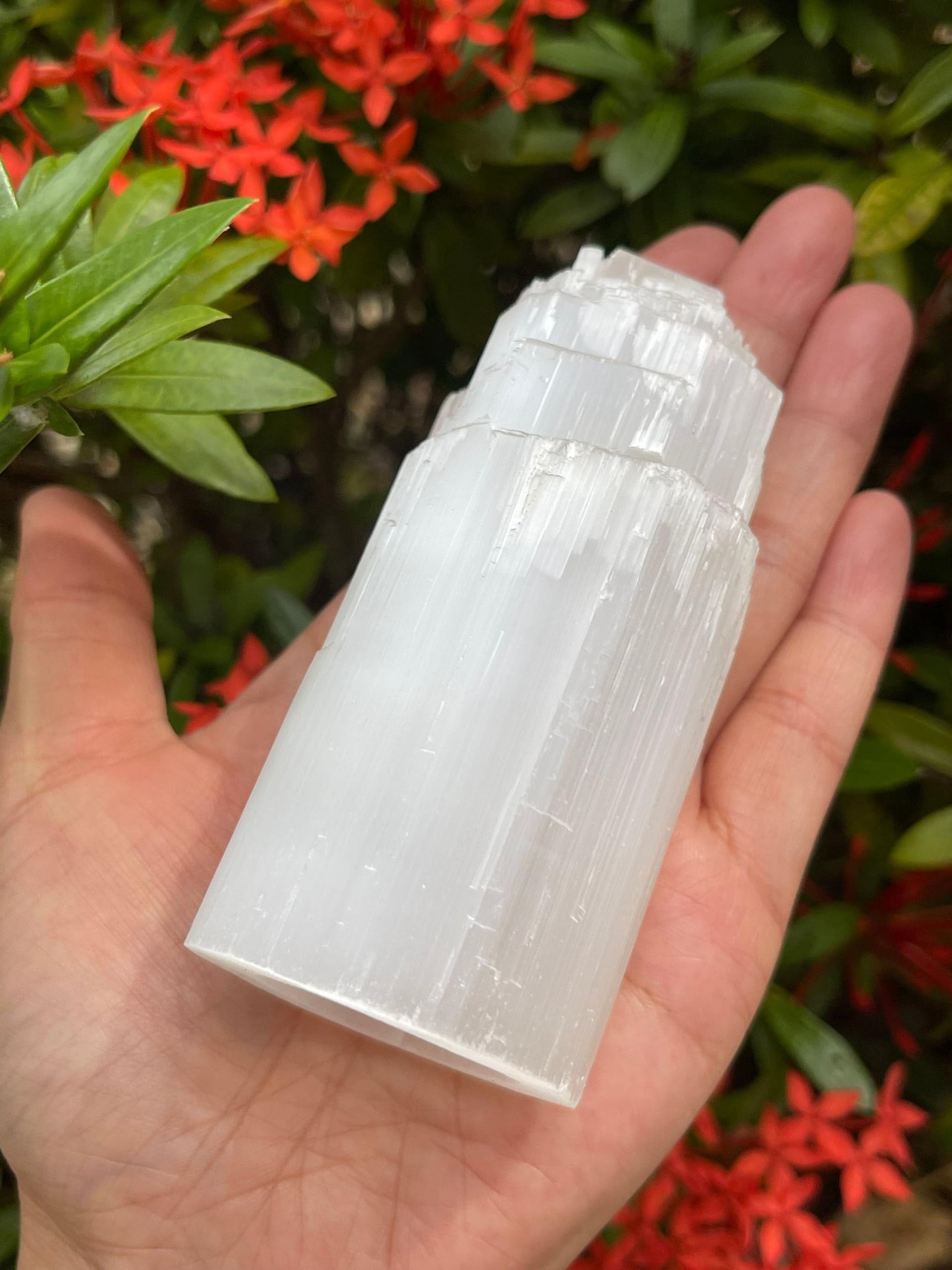 Selenite Iceberg Night Light, Selenite Crystal Nightlight Plugin, Selenite Skyscraper, Night Light Kids and Baby Nursery (2 Night Lights)