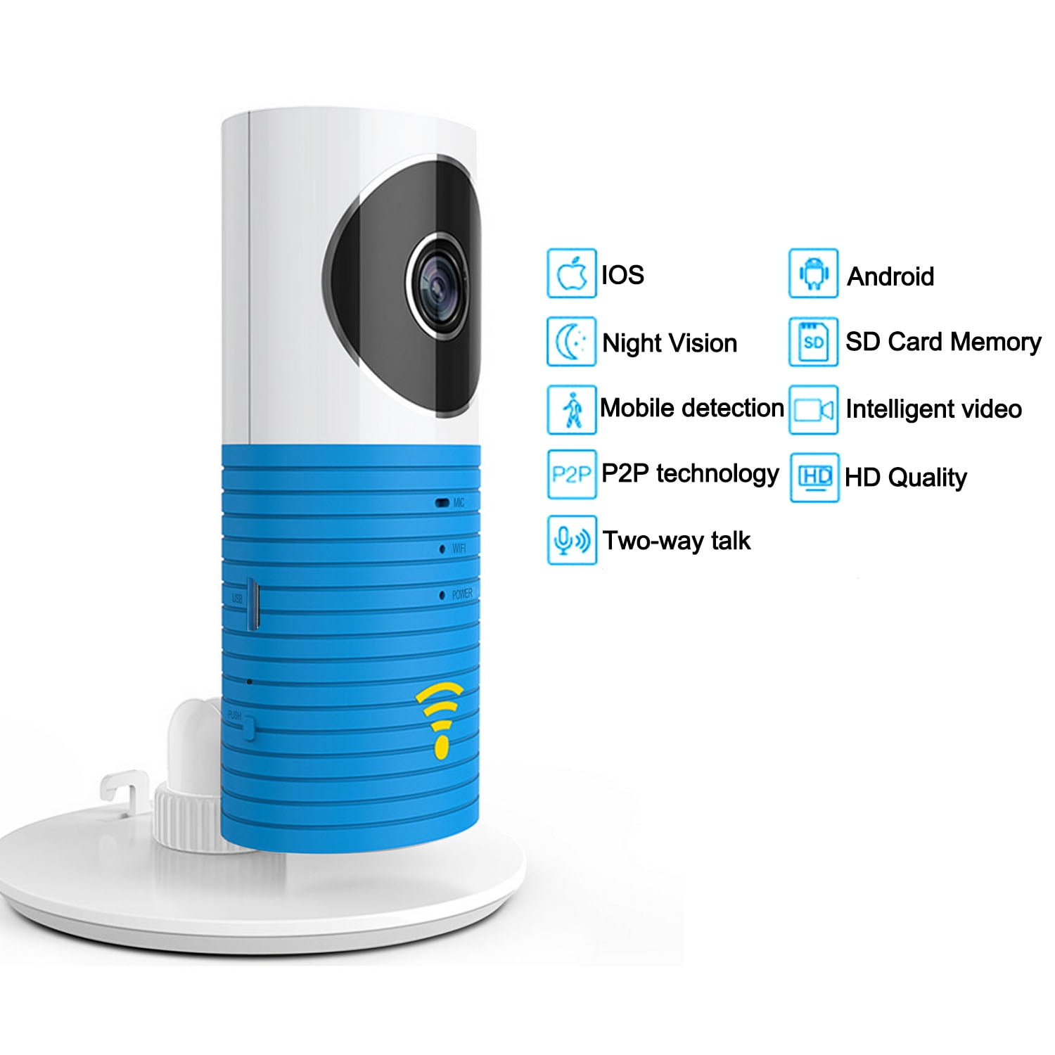 AGPtek 1080P HD Wireless baby Monitor WiFi CCTV Smart Camera With Video,Wireless Pet Monitor