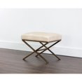 thumbnail image 2 of Sunpan Wisconsin 23.5" Mid-Century Faux Leather Bench in Bravo Cream, 2 of 7