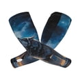 thumbnail image 2 of Uemuo Lonely Night Sky Wolf Printed Arm Sleeves, Cooling UV Sun Protection Sports Compression for Men/Women, 2 of 8