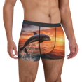 thumbnail image 4 of Salouo Sunset Dancing Dolphin B Print Men's Boxer Briefs,Breathable Underwear Elastic Waistband Briefs for Men -XX-Large, 4 of 8