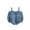 Blue, variant on Baby Toddler Girl Denim Romper 3 6 9 12 18 Months Sleeveless Square Neck Bow Front Strap Bodysuit Newborn Playsuit