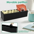 thumbnail image 4 of Wood Tea Bag Organizer With 2 Movable Dividers Large Capacity 3 Slots Tea Bag Holder Versatile Easy To Clean Tea Bag Storage Container for Kitchen Office Countertop, 4 of 10