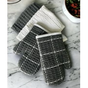 6Pc Waffle Weave Oven Mitts & Kitchen Towel Set