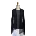 thumbnail image 7 of Wrapables Lightweight Sheer Solid Color Georgette Scarf, Black, 7 of 7