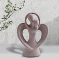 thumbnail image 3 of Arte moderno Estatua de cerámica Decoración del hogar Decoración de mesa Figura de forma humana para sa de estar, oficina, cocina, gabinetes Pareja Sunnimix Estatua de cerámica, 3 of 8