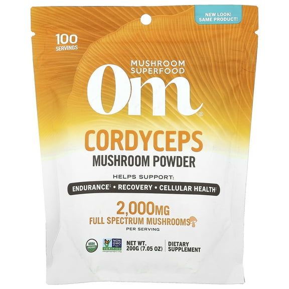 Om Mushrooms Mushroom Powder, Cordyceps, 7.05 oz (200 g)