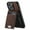 Brown, variant on Allytechgroup Magnetic for iPhone 12 Pro / 12 6.1" Wallet Case, Elegant PU Leather with RFID Flip Card Slots Kickstand Magnetic Clasp Durable Shockproof Protective Back Cover for Women Men, Black