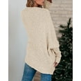 thumbnail image 7 of Sherrylily Women Chunky Popcorn Cardigan Open Front Boyfriend Batwing Fuzzy Knit Coat, 7 of 7