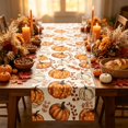 thumbnail image 4 of SLYNSHome Thanksgiving Pumpkin Table Runner, Fall Botanical Print Table Flag, Harvest Holiday Tablecloth for Dining Room Kitchen Home Party Decor, 4 of 6