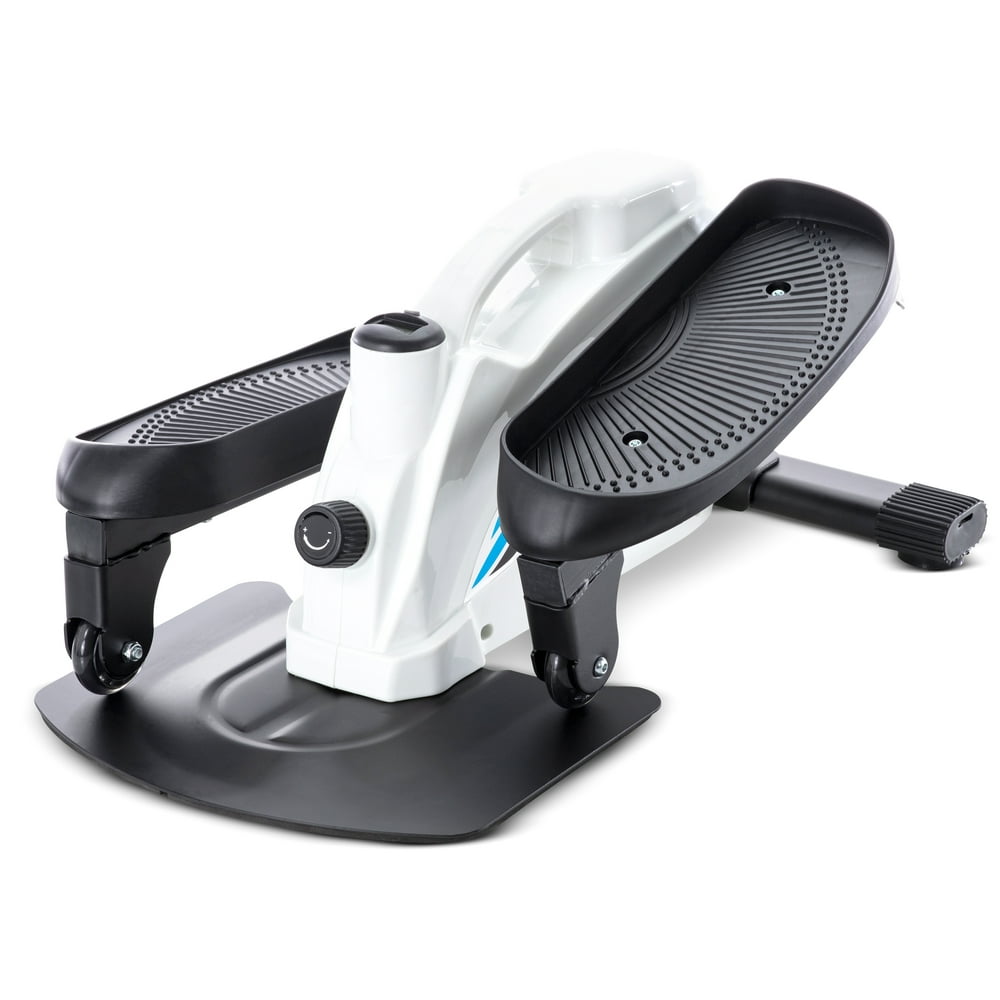 Compact Elliptical Fitness Machine Stand Up / Sit Down Portable Mini Stepper Exercise While