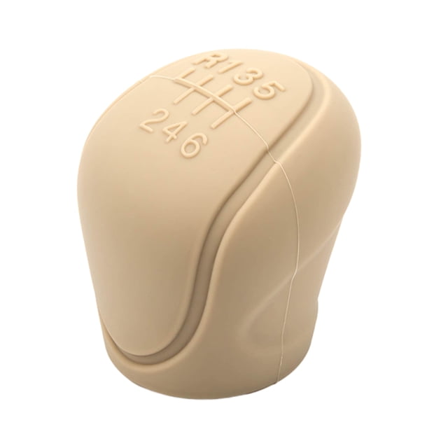 mmirethe Exceptional Car Manual Gear Knob Non-Slip Protective Cover Wide Application Improved Comfort Beige