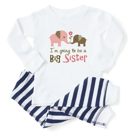 

CafePress - Big Sister To Be Mod Elephant - Toddler Long Sleeve Pajama set
