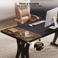 thumbnail image 4 of Bestier 70" Executive Desk, Large Computer Desk for Home Office with 1.18" Thick Wood Top, Modern Writing and Study Table for Professional Working, Sturdy Executive Office Desk for Home Office, Brown, 4 of 14