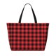 thumbnail image 2 of Easygdp Buffalo Plaid Red Black Bolsa de Viaje de Playa de Gran Capacidad, Bolsa Tote Perfecta para la Playa, Escapadas de Fin de Semana y Viajes, 2 of 7