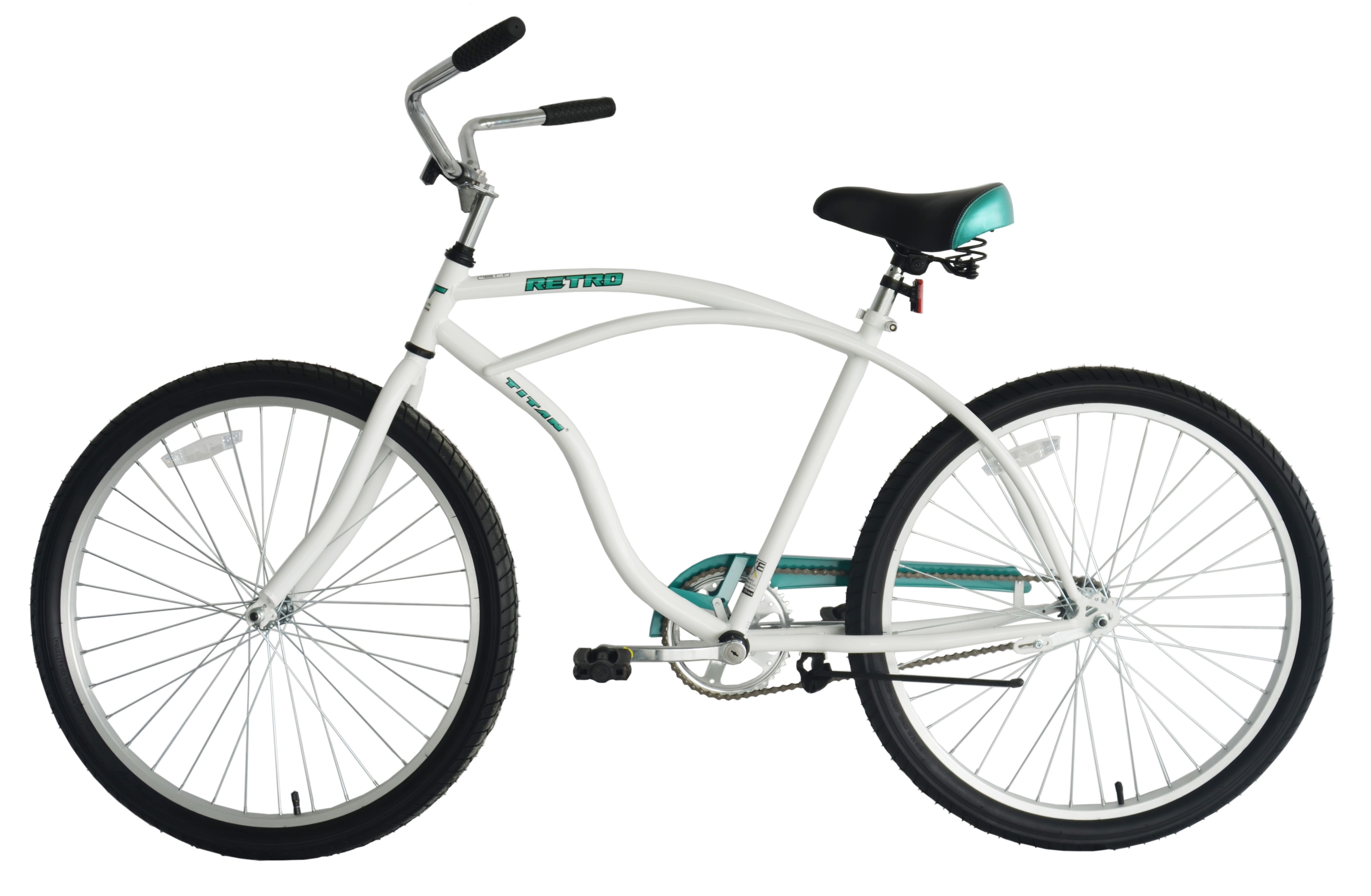 TITAN Retro Adult Beach Cruiser, 19-Inch Steel Frame, Wide Seat