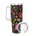 thumbnail image 2 of Regalos personalizados de Mario para vasos de 40 oz con asa y pajita - Taza de café de viaje de acero inoxidable con tapa - Regalos ideales para mujeres, niñas y niños en cumpleaños y Navidad, 2 of 8