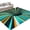 Blue, Orange, Teal, variant on 8'x10' Area Rugs, Teal Orange Abstract Indoor Outdoor Area Rug for Living Room Bedroom, Stripes Vibrant Modern Washable Bathroom Rugs Kitchen Floor Carpet Mats Home Decor Aesthetic