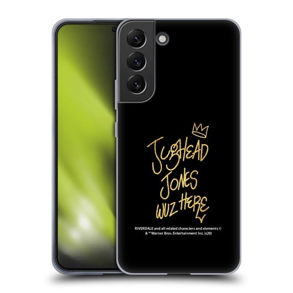 Head Case Designs Officially Licensed Riverdale Jughead Jones Jughead Wuz Here Black Gold Soft Gel Case Compatible with Samsung Galaxy S22+ 5G