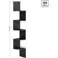 thumbnail image 3 of VASAGLE Estantería Esquinero, Librería Estantería, Estante de Pared flotante de 5 Niveles con Diseño en Zigzag, Estantería para Libros, Negro, 3 of 5