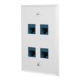 thumbnail image 3 of Ethernet Wall Plate 4 Port Wall Plate Female-Female Compatible with for Cat7/6/6E/5/5E Ethernet Devi, 3 of 5