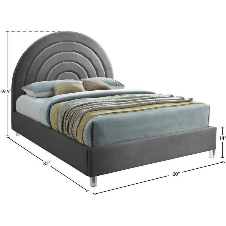 Meridian Furniture Rainbow Velvet Full Bed Meridian Furniture Rainbow Velvet Full Bed