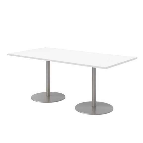 36 x 72" Table - Designer White Top - Silver Base