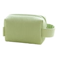 thumbnail image 1 of Bolsa de almacenamiento portátil de cuero color crema, de gran capacidad y multicolor, fácil de transportar y viajar., 1 of 5