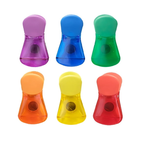 HBMYN 2026 New 6 Pcs Magnetic Clips Fridge Magnet,Clip Magnets Refrigerator Magnets,Magnet Clips for Whiteboard,Strong Magnets with Clips for Home Office