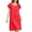 Red-U, variant on Puntoco Satin Nightgowns for Women Silk Nightgown Pleated Loose Night Shirts Short Sleeve Sleep Shirts