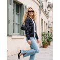 thumbnail image 4 of NAYTOAO Women's Polka Dot Cardigan Sweater, Crew Neck Button Down Long Sleeve Knit Open Front Casual Outerwear for Fall Winter, 4 of 8