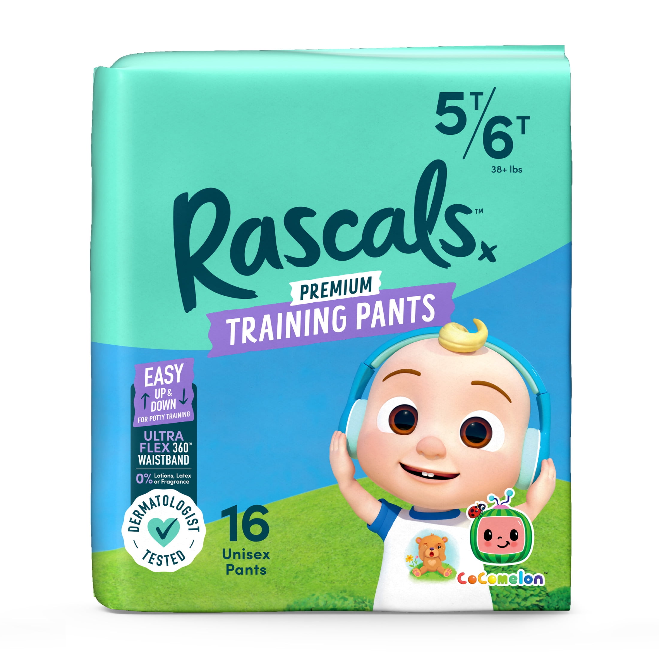 Rascals Premium CoComelon Absorbent Potty Training Pants 5T-6T, 16 Count