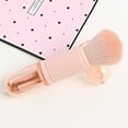 SAVWSDZK Doubleended Makeup Brush With Fourinone Retractable Mini Makeup Brush Petal Shaped