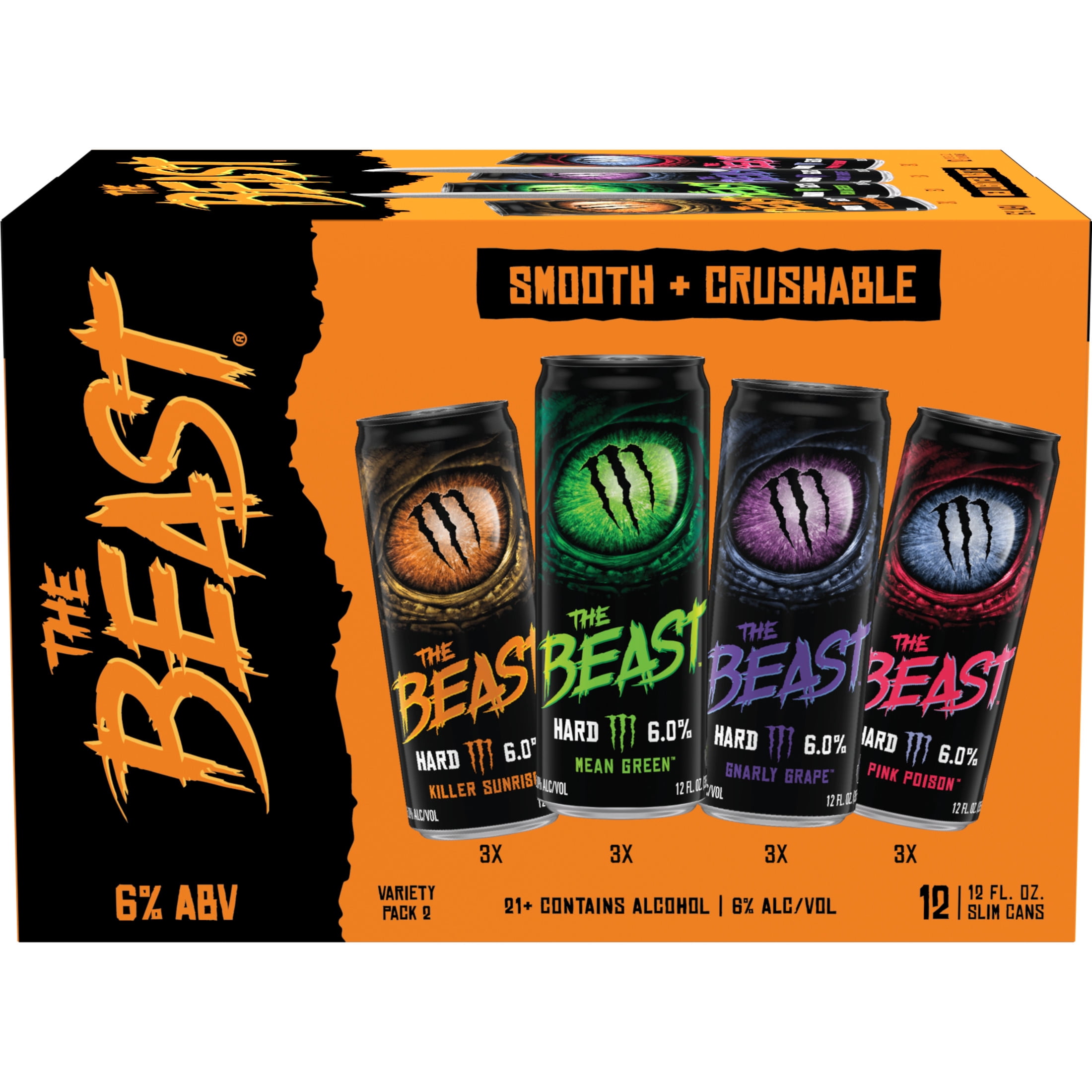 The Beast Variety Pack 2 Flavored Malt Beverage, 12 fl oz 12 Pack