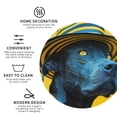 thumbnail image 3 of Vsdgher Stylish Yellow Dog Leather Coasters for Drinks, Durable Drink Coasters 4 Set for Tabletop Protection, Luxurious Home Décor and Housewarming Gift-Round Shape, 3 of 6