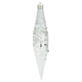thumbnail image 4 of 6-Count Silver and White Glitter Ombre Finial Shatterproof Christmas Ornaments, 6.1", by Holiday Time, 4 of 5