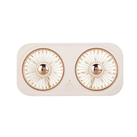 

Desktop USB Small Fan New Spot Outdoor Handheld Double Leaf Fan Cross-border Desktop Air Conditioning Cold Fan - Rouge Red (built-in Battery)