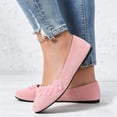 thumbnail image 3 of Rokment Womens 3D Flower Ballet Flat Dress Shoes Stylish Casual Round Toe No Heels Comfortable Walking Slip on Loafers for Business Office Pink Size 9.5, 3 of 5