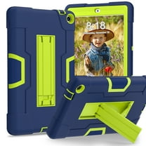 Dteck Rugged Case for for Onn 8 Inch Tablet Gen 3 (2022 Model:100071483), Heavy Duty Hybrid Shockproof Kickstand Cover Case, Navy Green