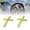 Gold, variant on 2-Pack 3D Metal Cross Car Emblem Decals, 2.5×1.8 Inch Self-Adhesive Christian Jesus Stickers, Universal Scratch-Cover Auto Accessories for Trucks, SUVs & Vehicles