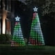 thumbnail image 3 of Christmas Tree LED Light String Waterfall Star Lights Outdoor Multicolor For Garden Yards Party Decoration US/AU/EU/UK Plug, 3 of 4