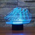 thumbnail image 1 of 3D Illusion Sailboat LED Night Light,7 Colors Gradual Changing Touch Switch USB Table Lamp for Holiday Gifts or Home Decorations, 1 of 5