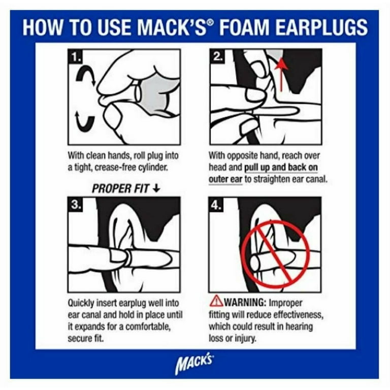 Mack's Slim Fit Foam Earplugs, 50 Pair - For Sleep, Snoring